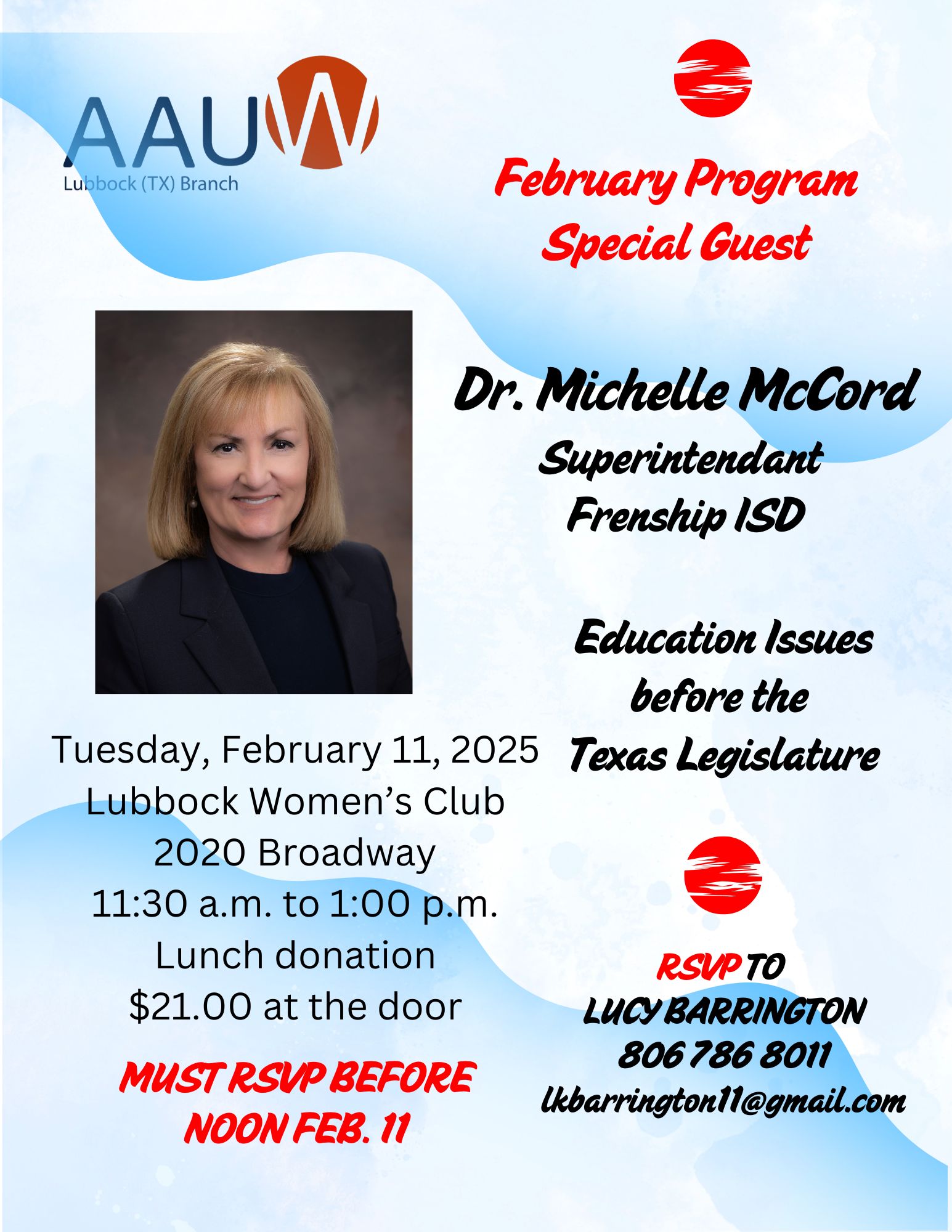 Feb 2025 Lunch with Dr. Michelle McCord