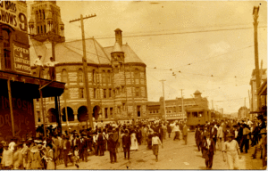 People Walking Downtown Waxahachie